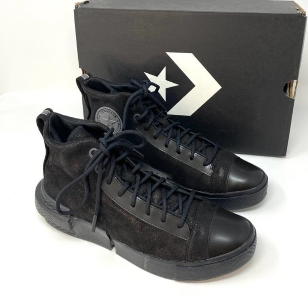 💖MEGA SALE💖Converse 169459C ALL STAR DISRUPT CX High Suede Canvas Black Women - Picture 12 of 13